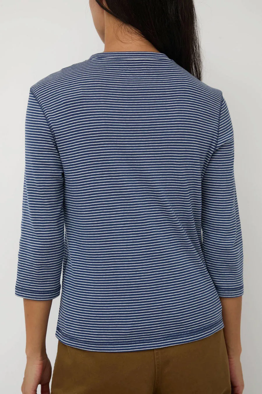 Nothing Written Striped Cotton T-Shirt in Blue sold by No. 6 product image thumbnail 4