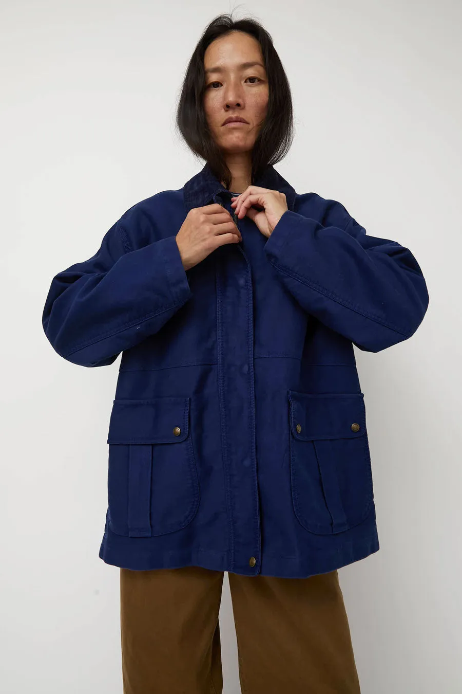 Nothing Written Hunting Cotton Jacket in Blue sold by No. 6