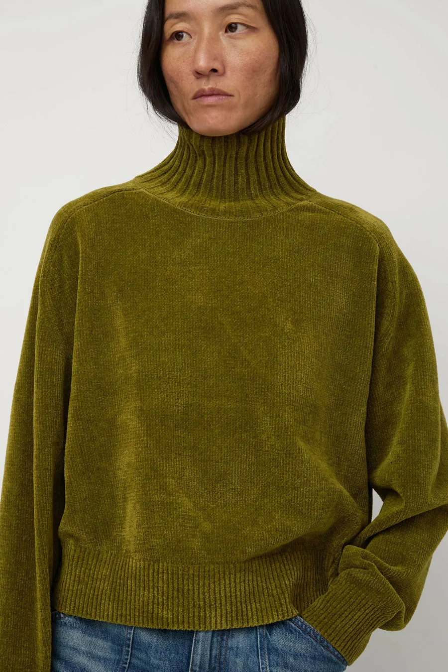 Sayaka Davis Highneck Sweater in Pickle sold by No. 6