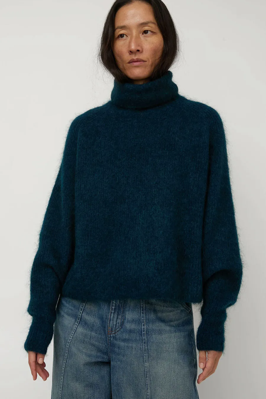 Sayaka Davis Mohair Highneck in Midnight Blue sold by No. 6