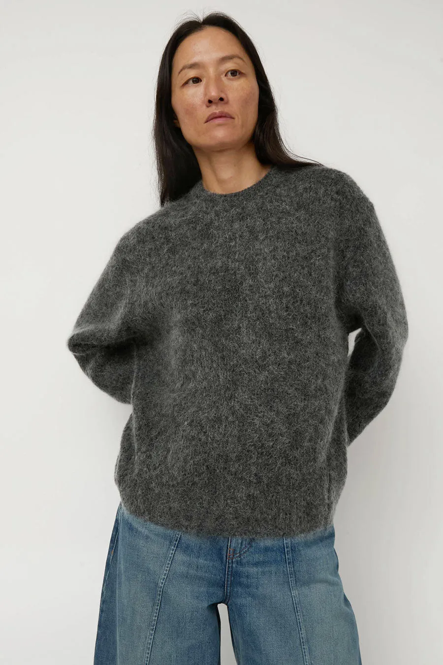 Sayaka Davis Mohair Pullover in Charcoal sold by No. 6