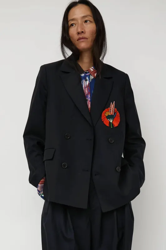 Henrik Vibskov Motif Blazer in Tropical Navy sold by No. 6