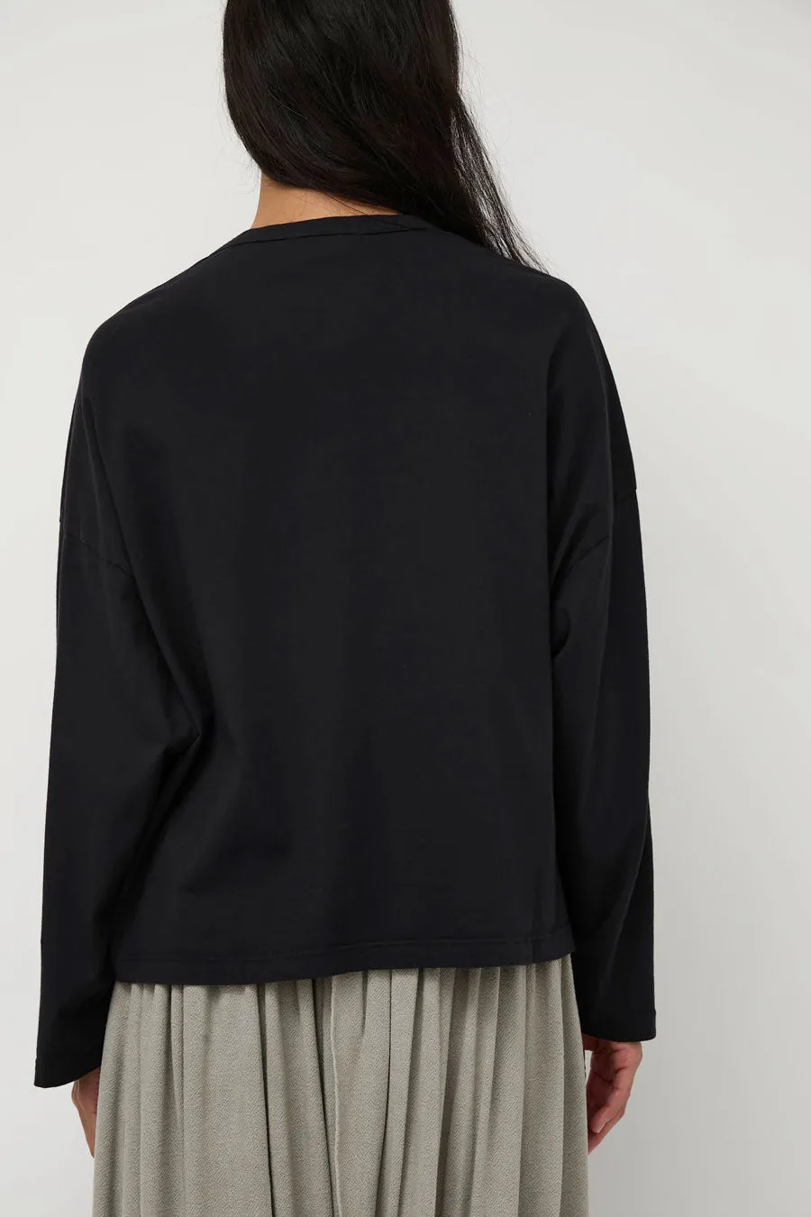 Black Crane Wide Long Sleeve Tee in Black sold by No. 6 product image thumbnail 4