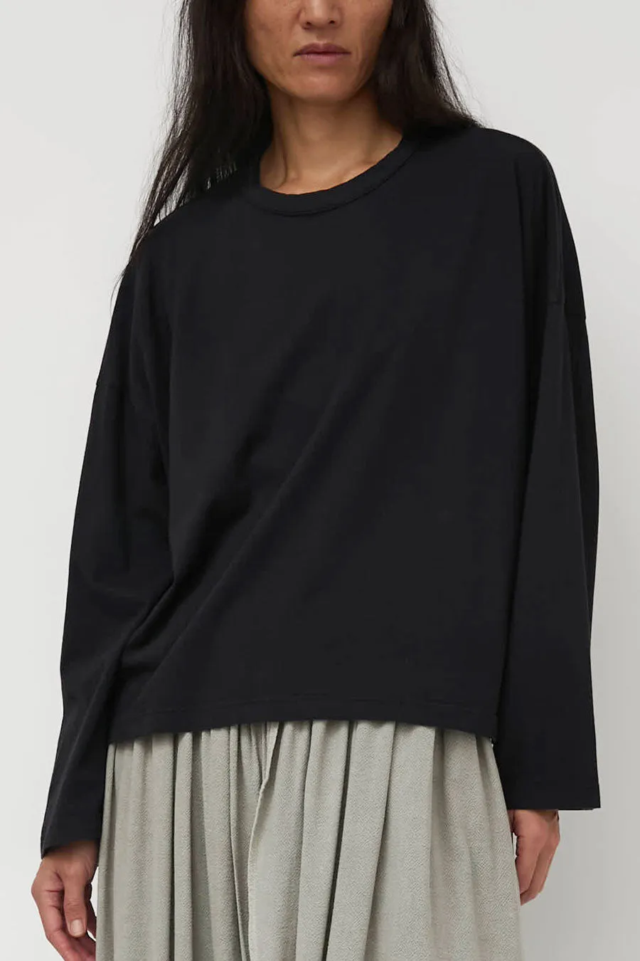 Black Crane Wide Long Sleeve Tee in Black sold by No. 6 product image thumbnail 3