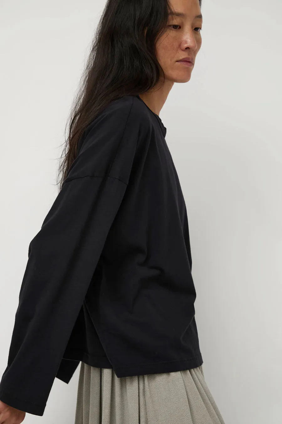 Black Crane Wide Long Sleeve Tee in Black sold by No. 6 product image thumbnail 2