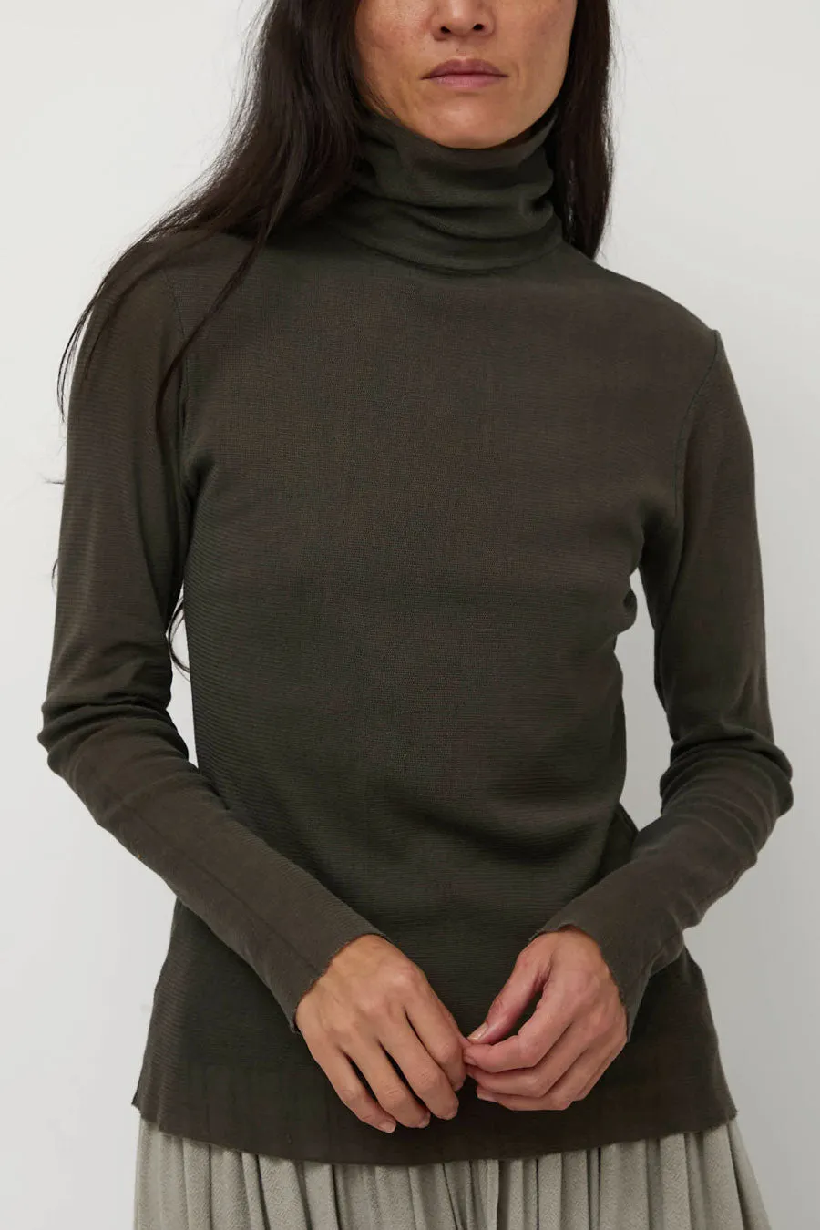 Black Crane Double Mesh Turtleneck in Slate sold by No. 6 product image thumbnail 3