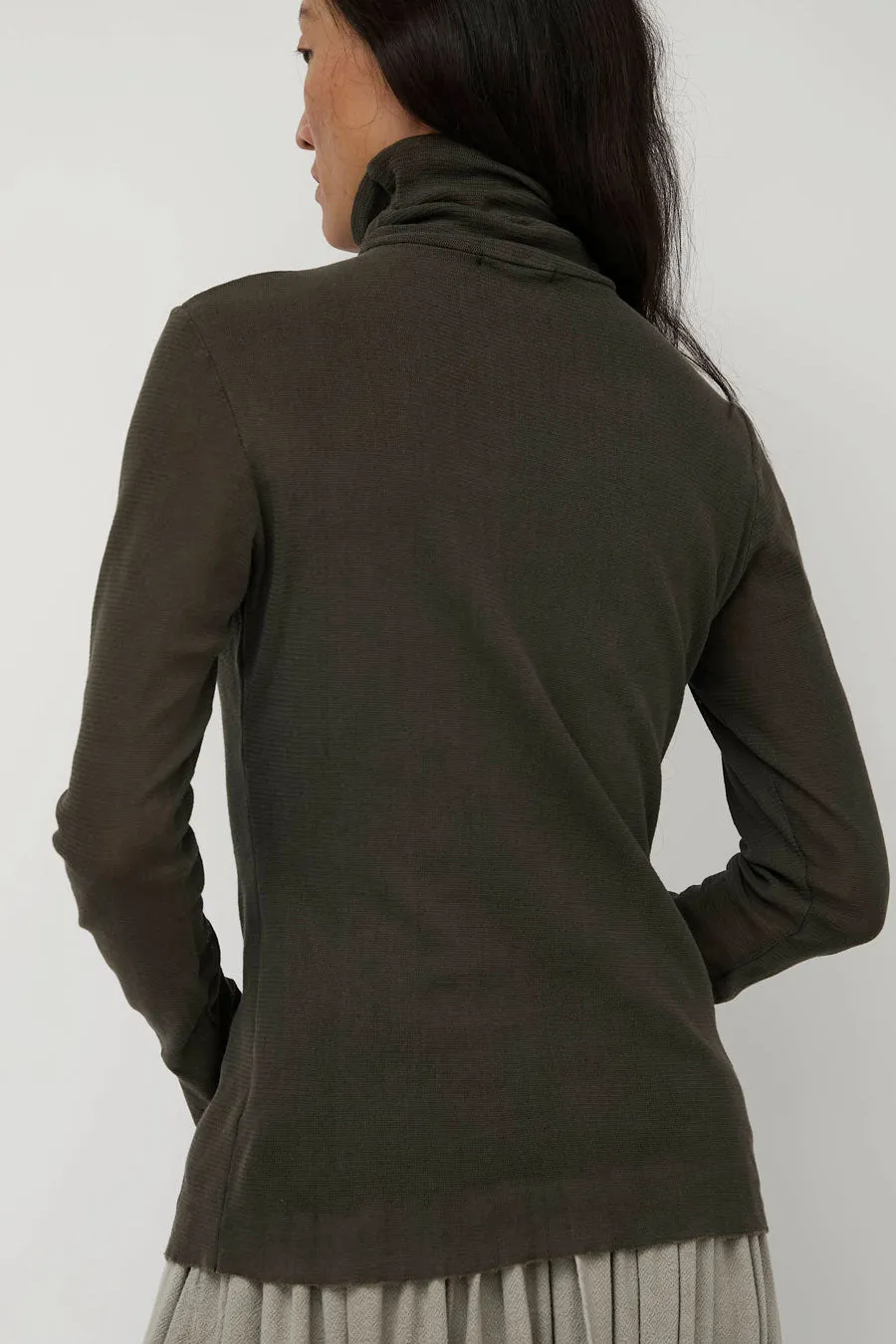 Black Crane Double Mesh Turtleneck in Slate sold by No. 6 product image thumbnail 4