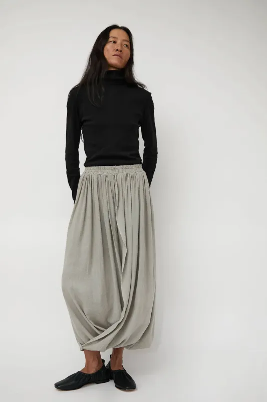 Black Crane Double Layered Drapy Skirt in Limestone sold by No. 6