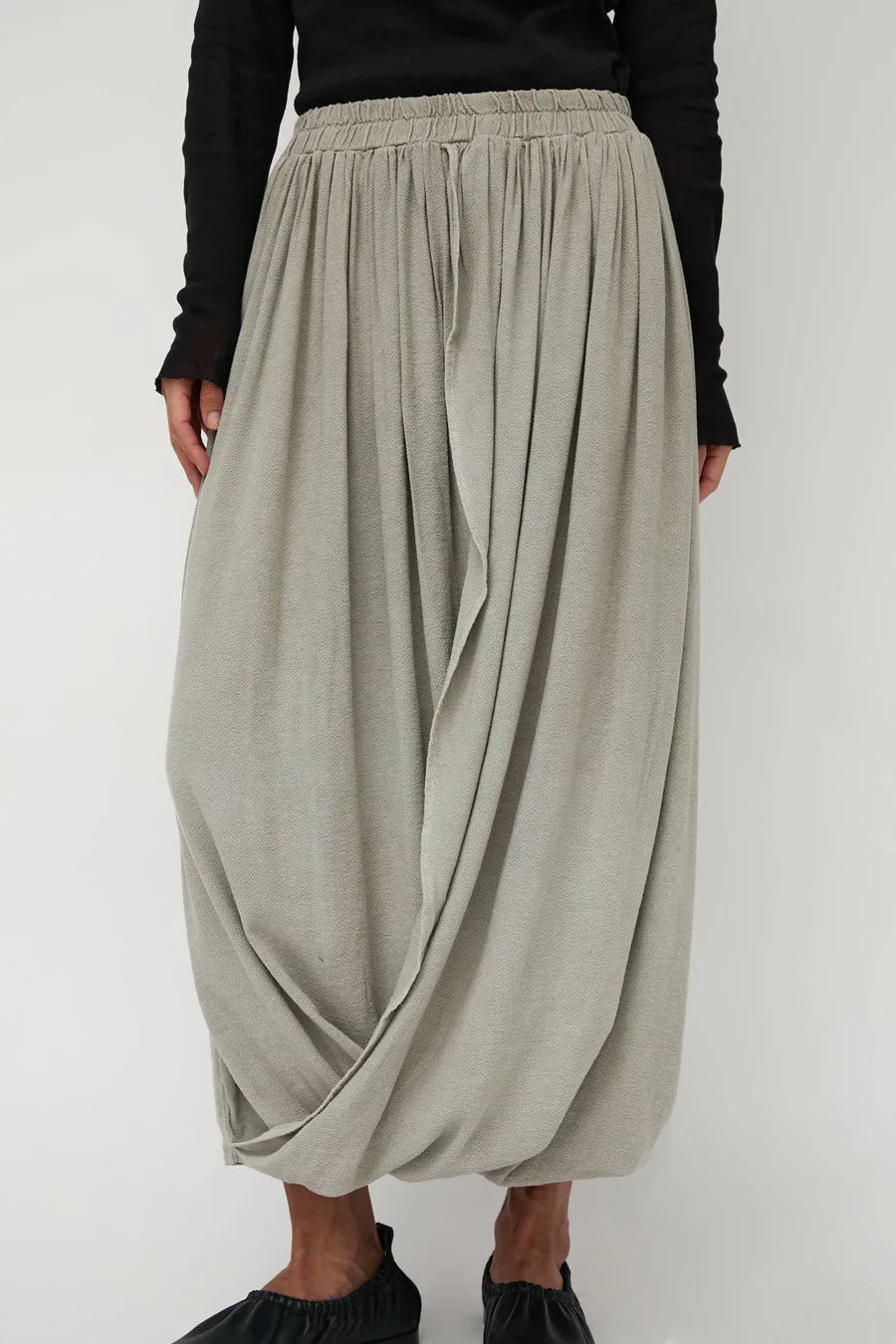 Black Crane Double Layered Drapy Skirt in Limestone sold by No. 6 product image thumbnail 3
