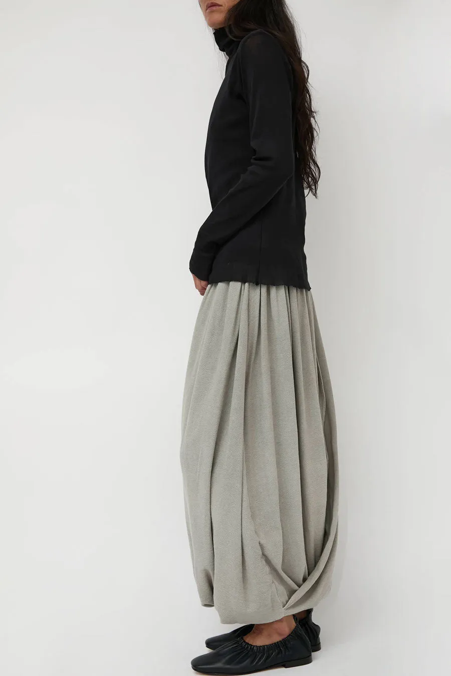 Black Crane Double Layered Drapy Skirt in Limestone sold by No. 6 product image thumbnail 2