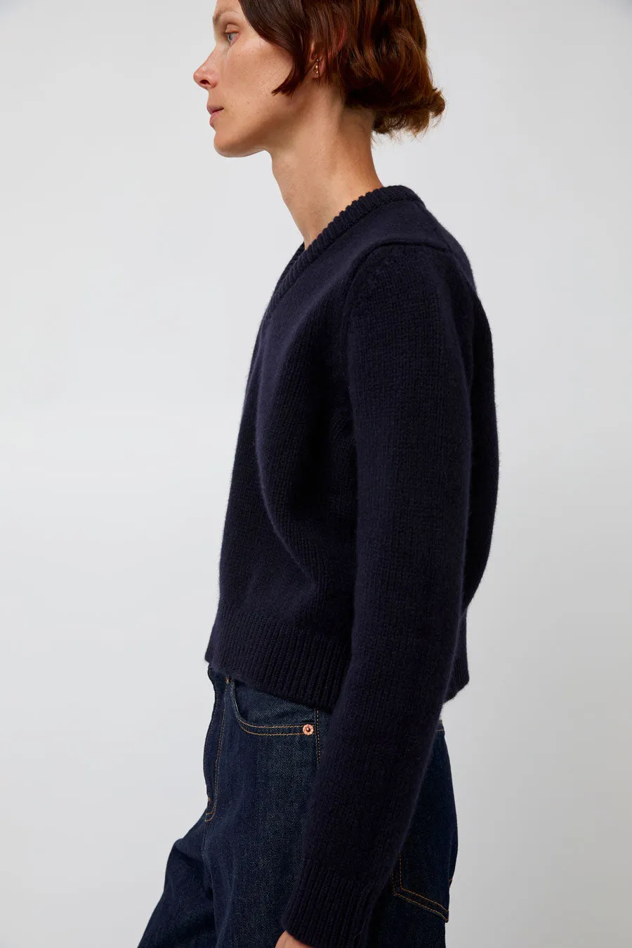&Daughter Glenn V-Neck Sweater in Navy sold by No. 6 product image thumbnail 2