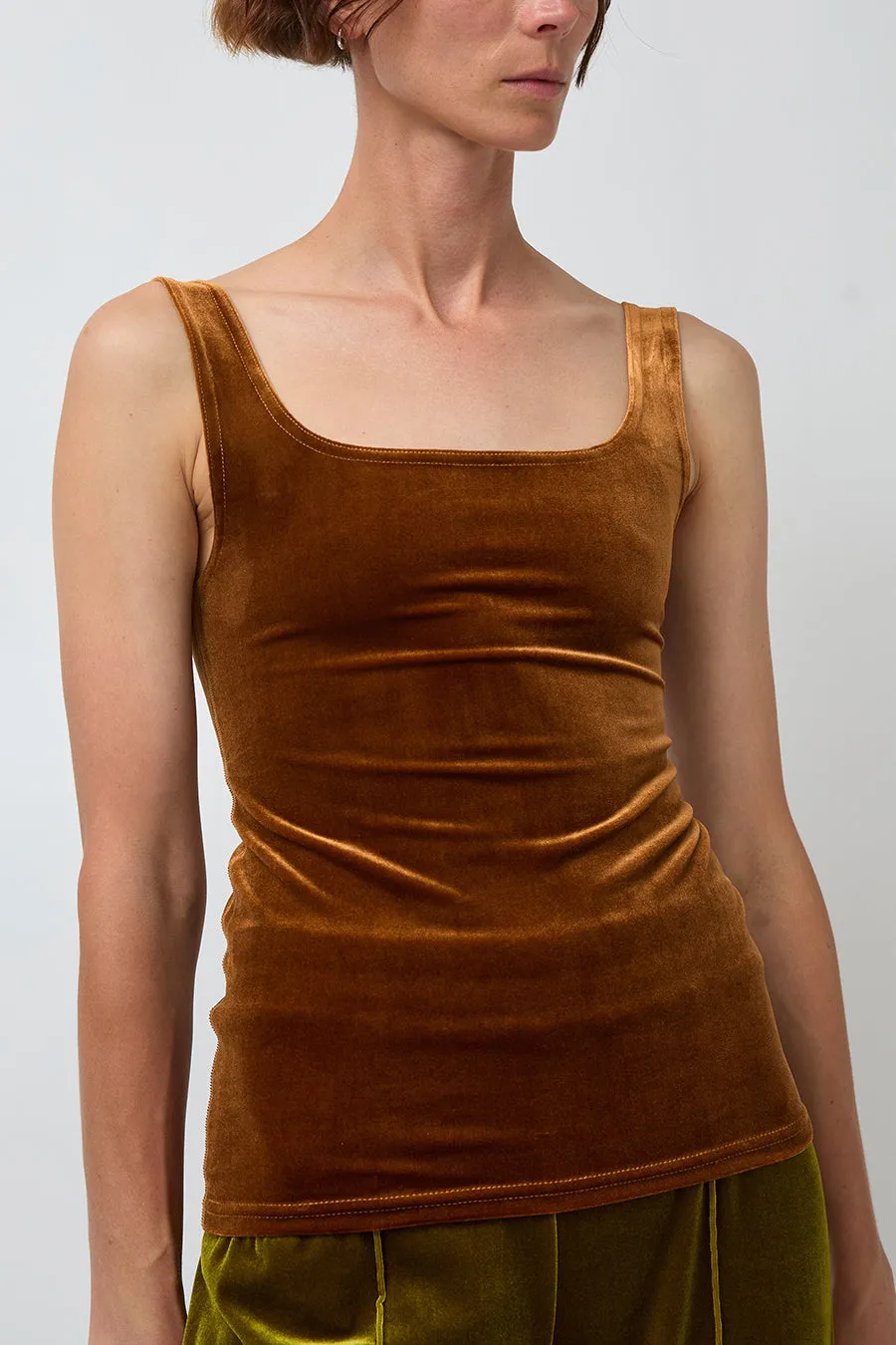 Simone Wild Velvet Singlet in Gold sold by No. 6 product image thumbnail 3
