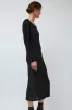 Simone Wild Rose Devore Long Sleeve Dress in Black sold by No. 6
