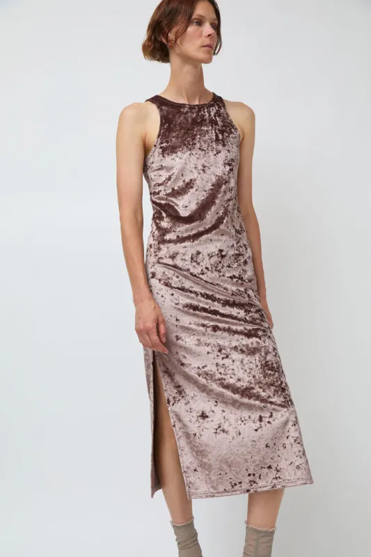 Simone Wild Velvet Athletic Dress in Praline made by No. 6