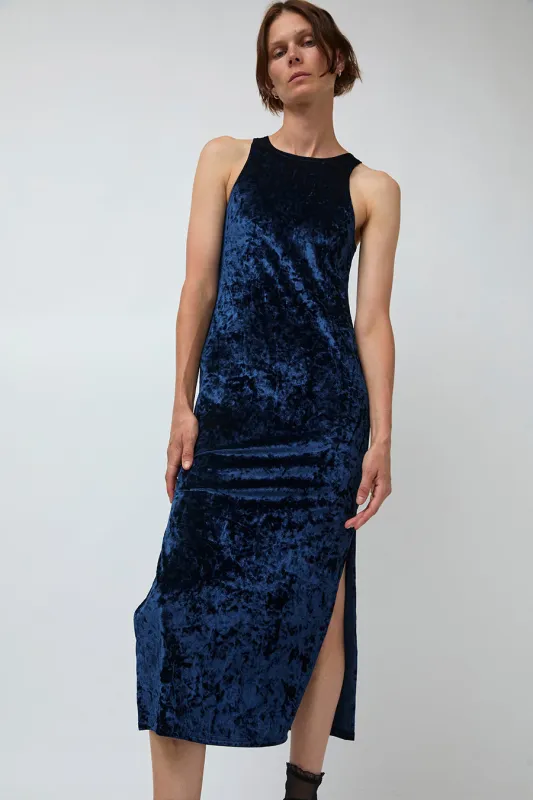 Simone Wild Velvet Athletic Dress in Navy made by No. 6