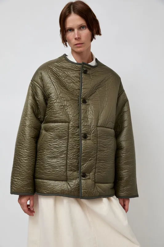 Girls of Dust Solar Reversible Jacket in Fossil and Off White made by Girls of Dust