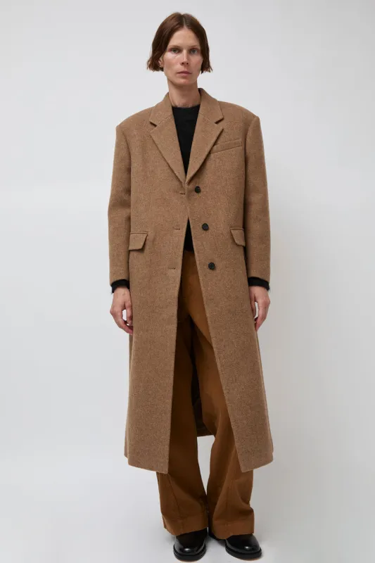 Atelier Edition Wool Single Coat in Camel sold by No. 6