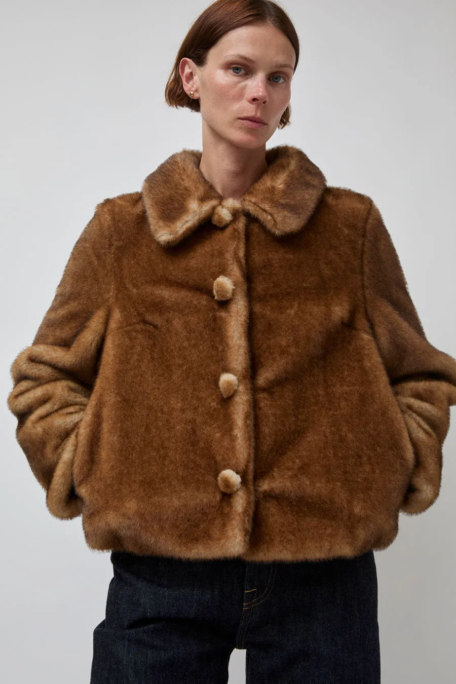 Atelier Edition Eco Fur Jacket in Brown sold by No. 6 product image thumbnail 3