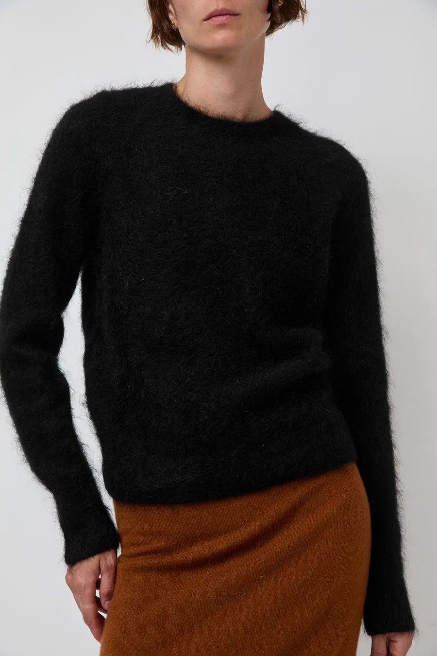 Atelier Edition Mohair Round Neck Knit in Black sold by No. 6 product image thumbnail 3