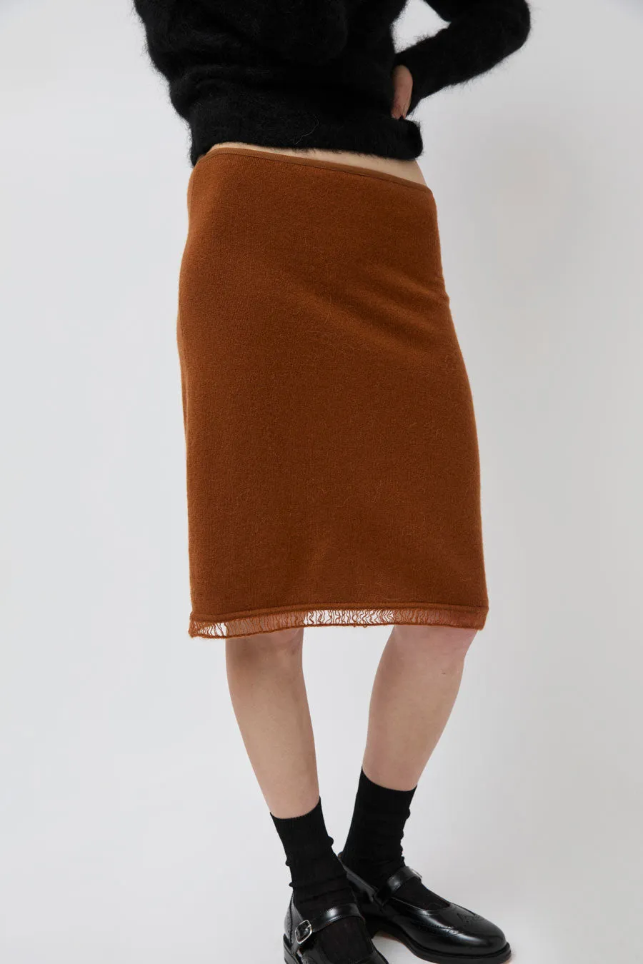 Atelier Edition Cashmere Frill Skirt in Brown sold by No. 6 product image thumbnail 2