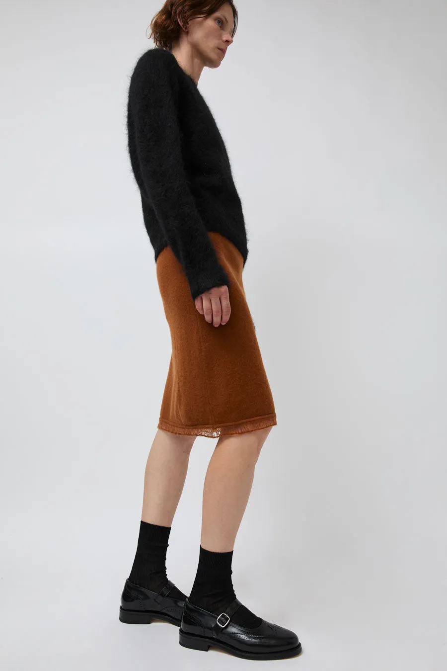 Atelier Edition Cashmere Frill Skirt in Brown sold by No. 6 product image thumbnail 4