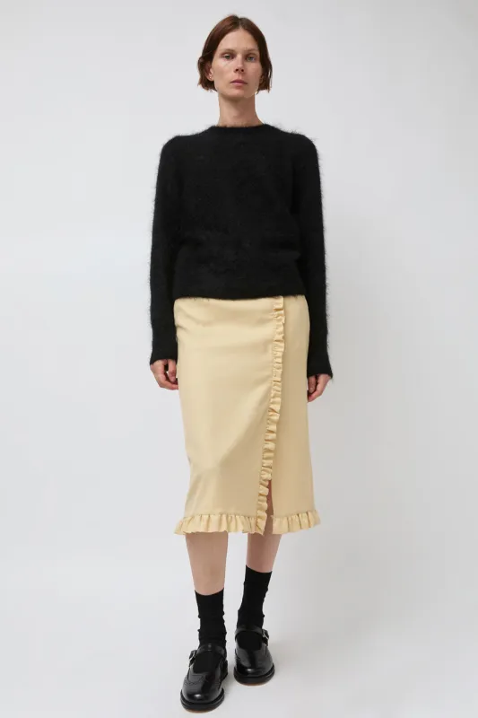 Atelier Edition Shirring Detail Skirt in Yellow sold by No. 6