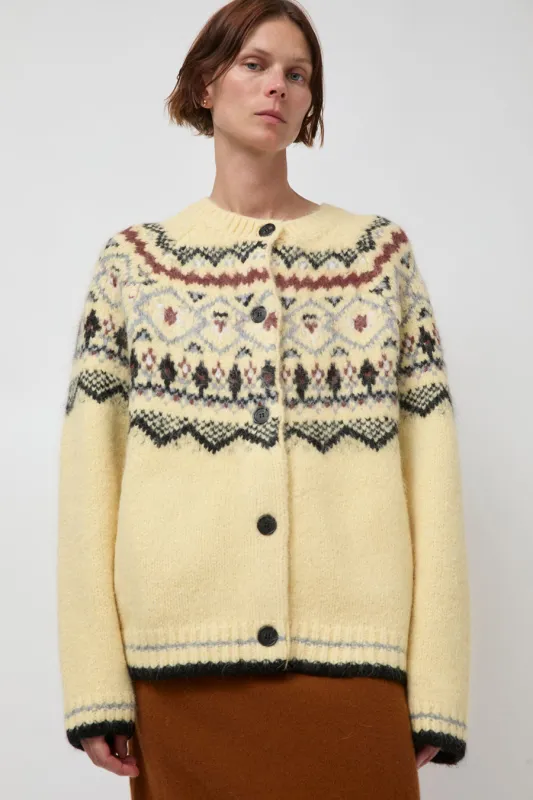 Atelier Edition Nordic Cardigan in Yellow sold by No. 6