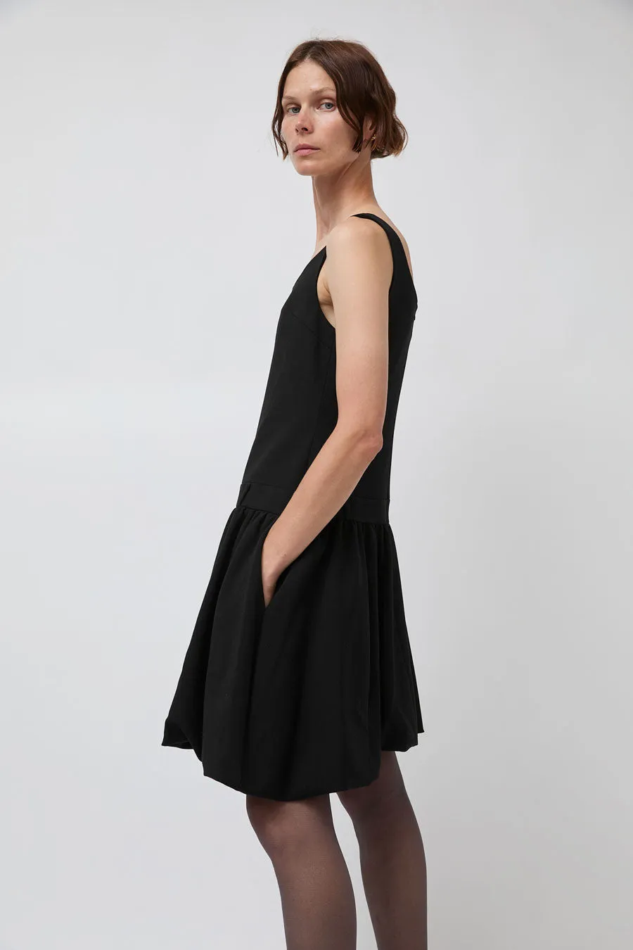 Atelier Edition Square Neck Balloon Dress in Black sold by No. 6 product image thumbnail 3