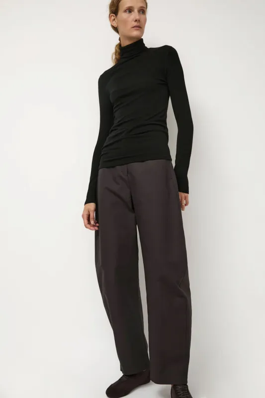 Amomento Curved Long Pants in Charcoal sold by No. 6
