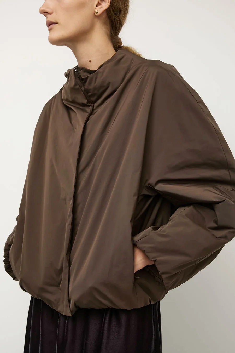 Amomento Taffeta Padded Raglan Short Jumper in Brown sold by No. 6 product image thumbnail 2
