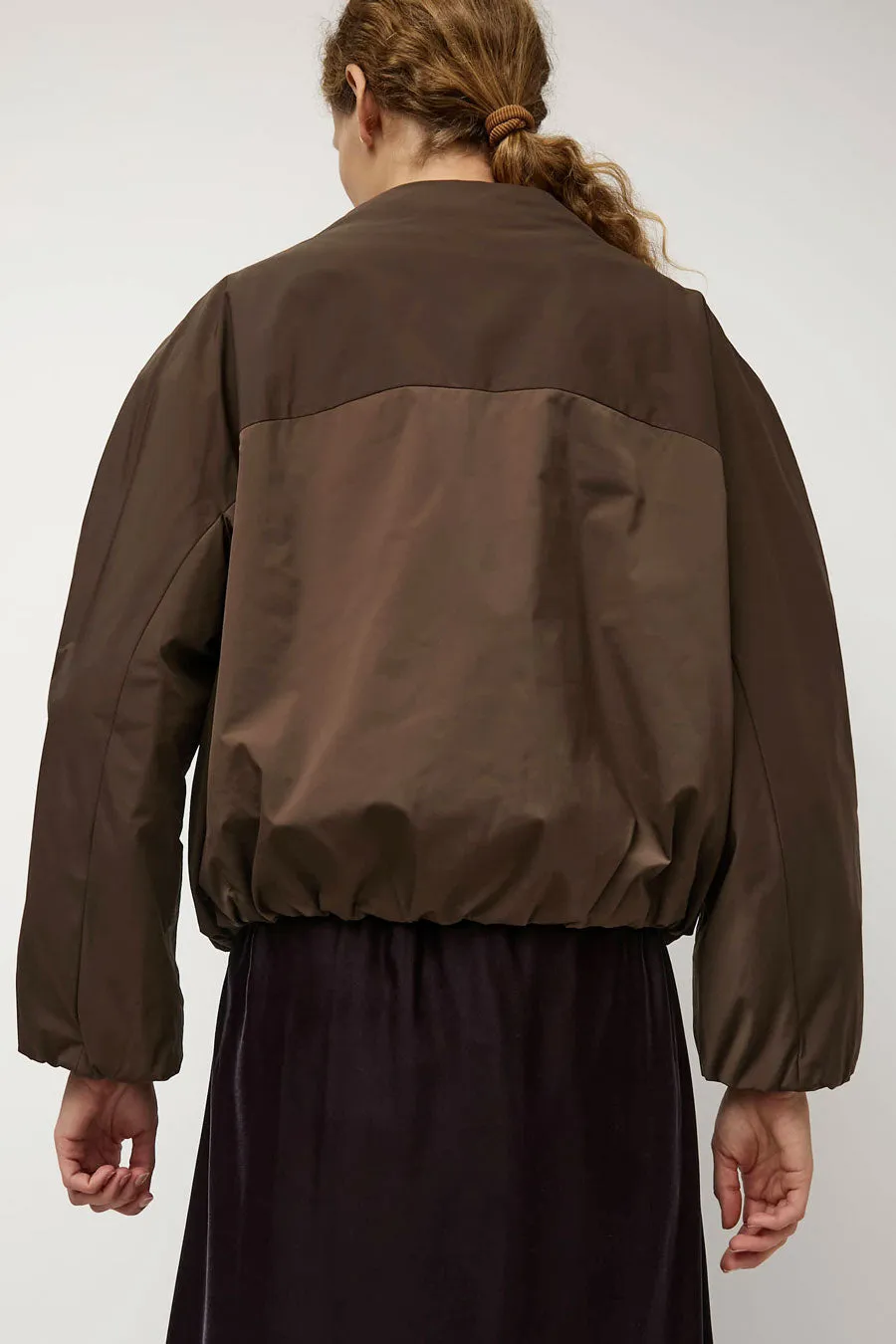 Amomento Taffeta Padded Raglan Short Jumper in Brown sold by No. 6 product image thumbnail 5