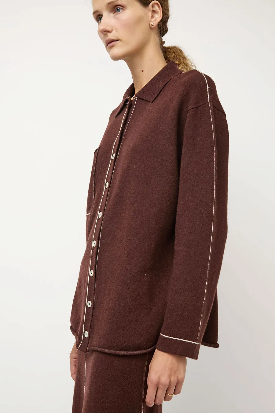 Lauren Manoogian Stitch Big Shirt in Merlot sold by No. 6 product image thumbnail 2