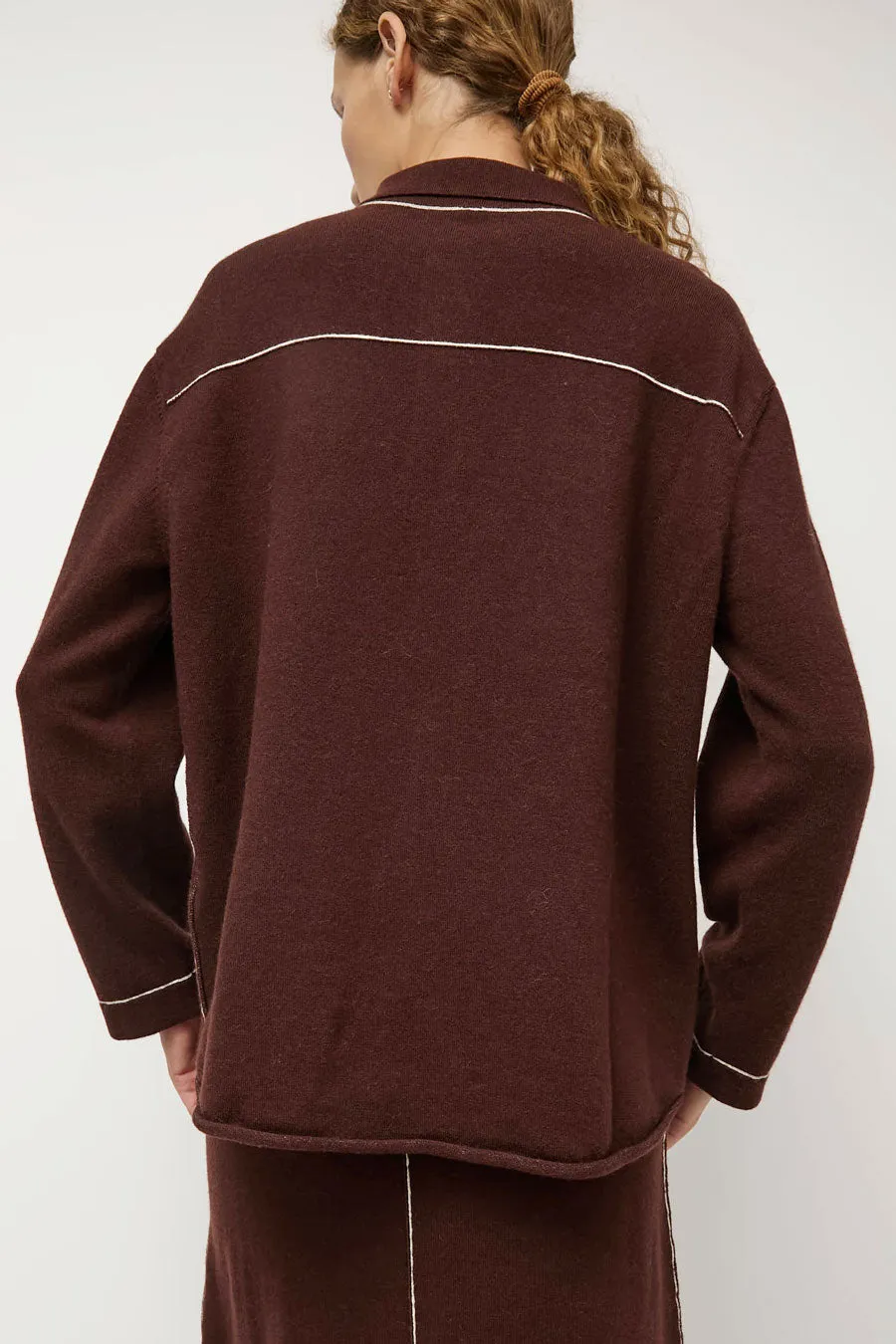 Lauren Manoogian Stitch Big Shirt in Merlot sold by No. 6 product image thumbnail 4