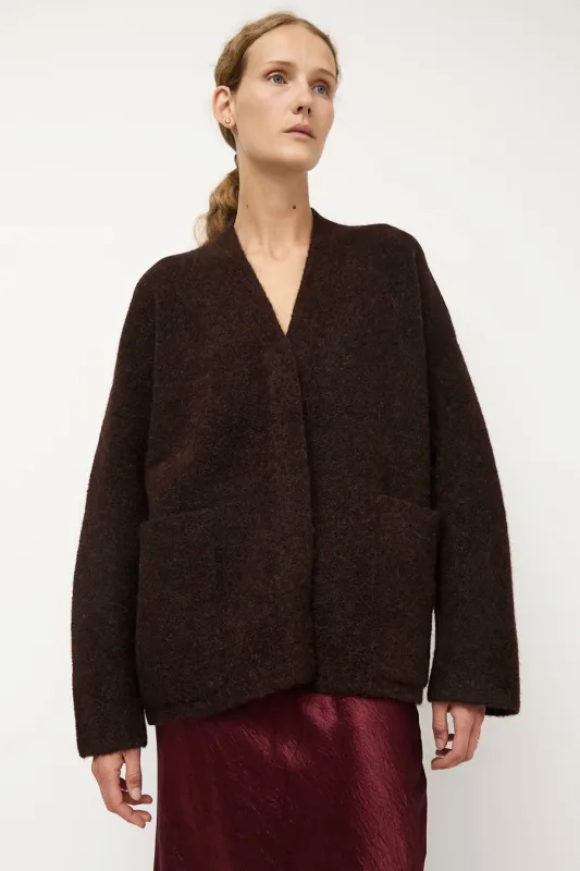Lauren Manoogian Double Face Cardigan in Merlot sold by No. 6