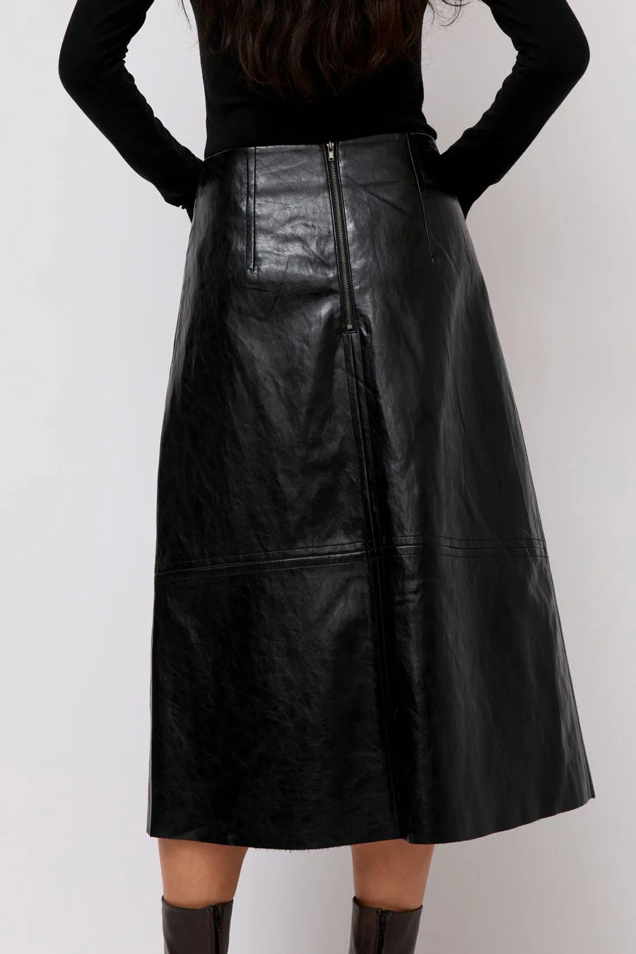 Mijeong Park Faux Leather Skirt in Black sold by No. 6 product image thumbnail 5