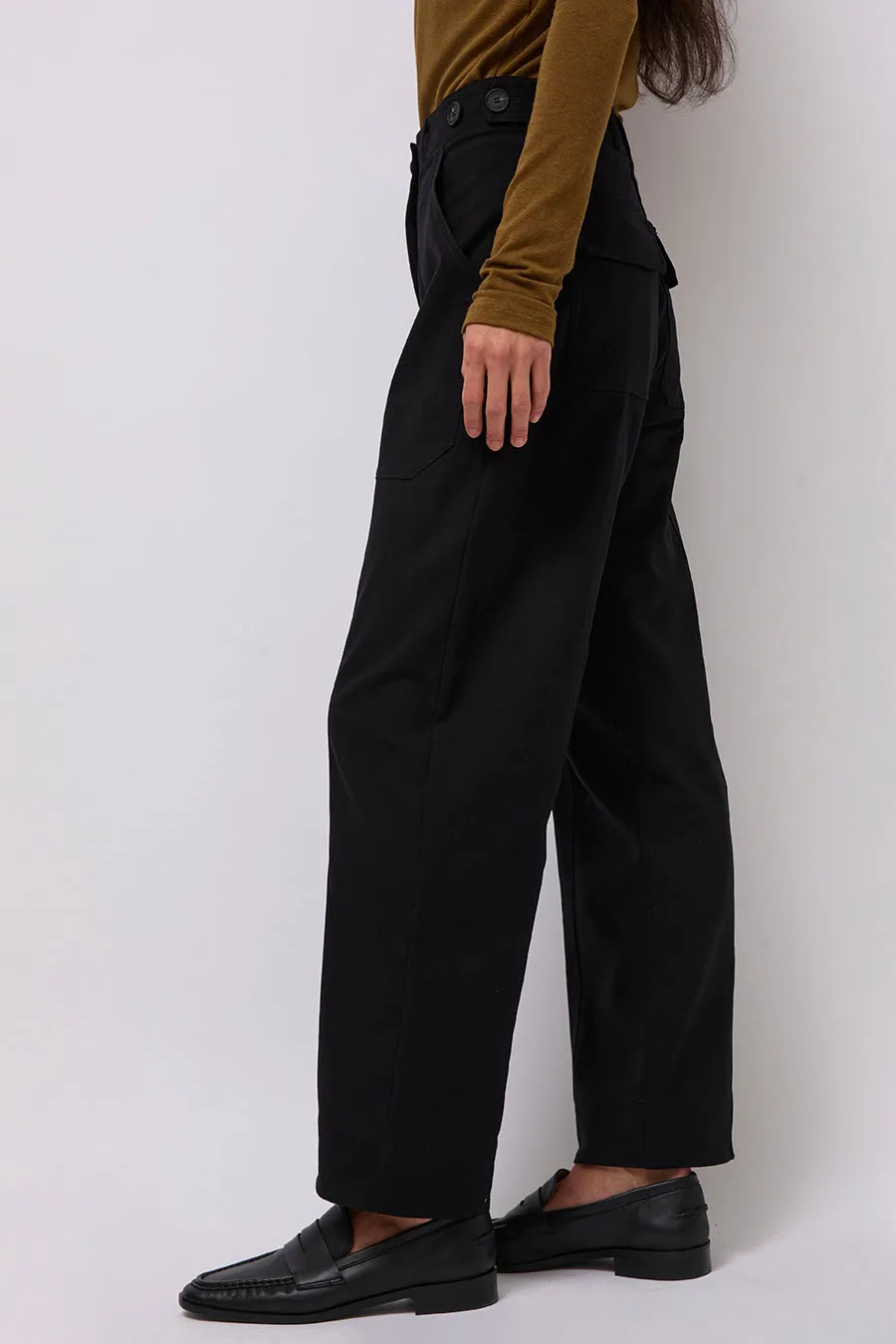 Mijeong Park Wool Blend Workwear Pants in Navy sold by No. 6 product image thumbnail 5