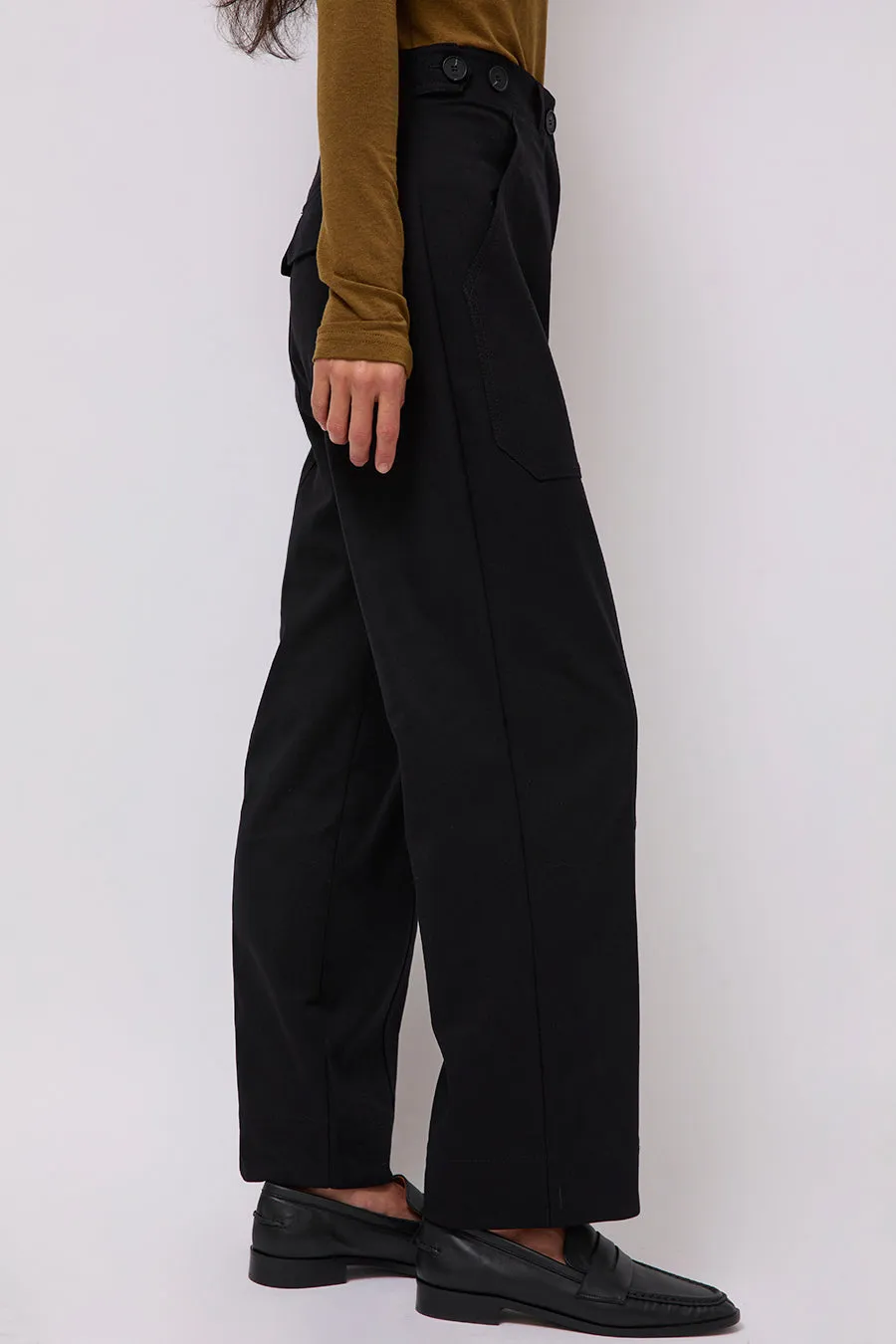 Mijeong Park Wool Blend Workwear Pants in Navy sold by No. 6 product image thumbnail 2