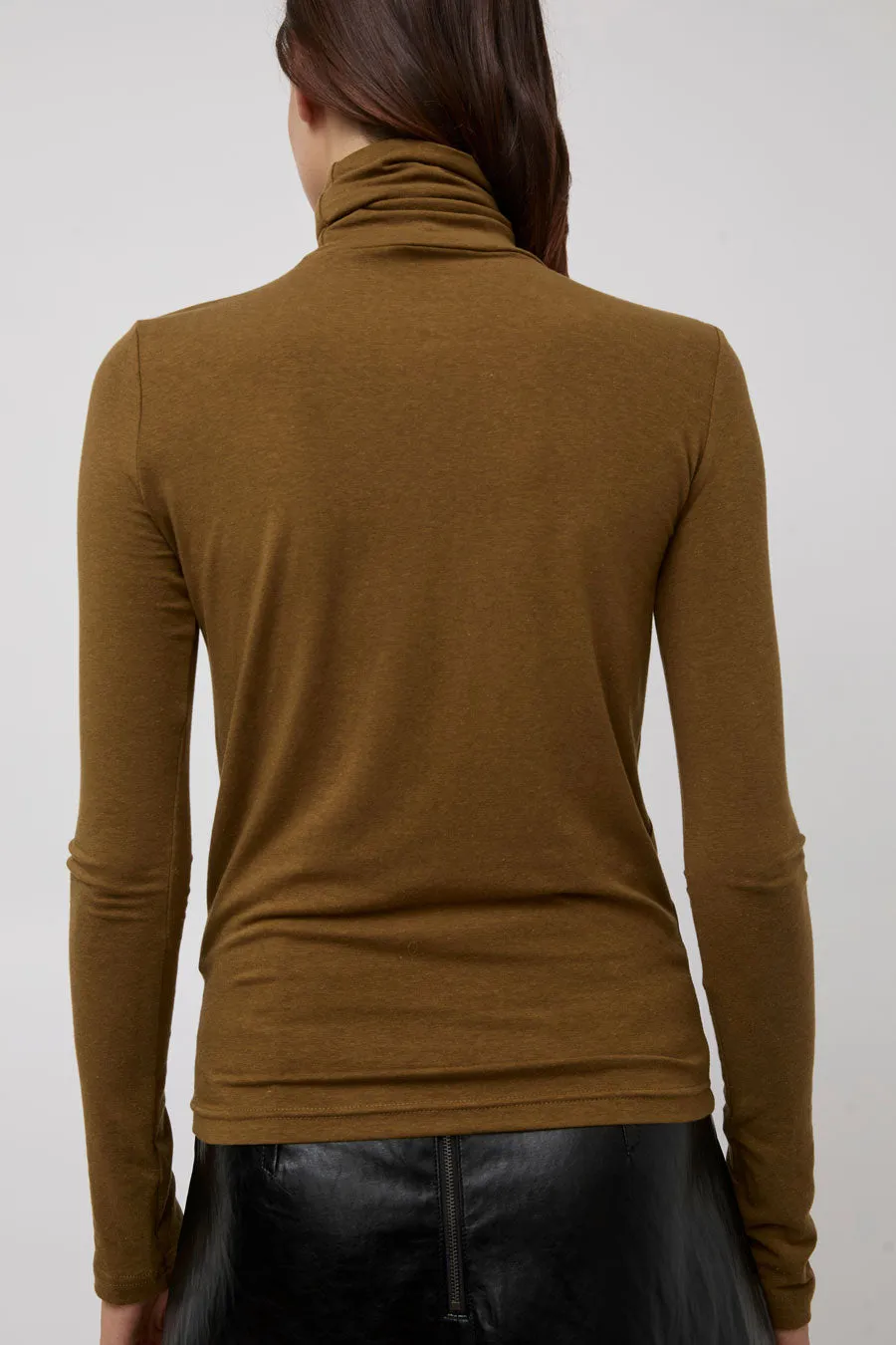 Mijeong Park Roll Neck Jersey Top in Light Brown sold by No. 6 product image thumbnail 4