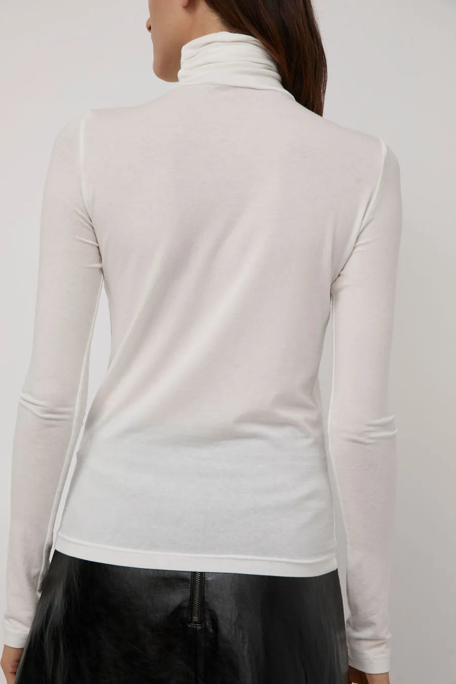 Mijeong Park Roll Neck Jersey Top in White sold by No. 6 product image thumbnail 4