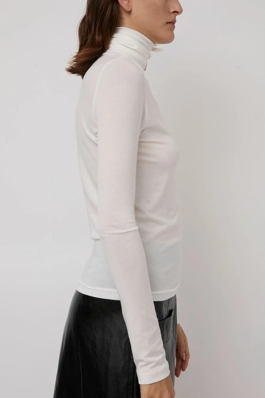 Mijeong Park Roll Neck Jersey Top in White sold by No. 6 product image thumbnail 2