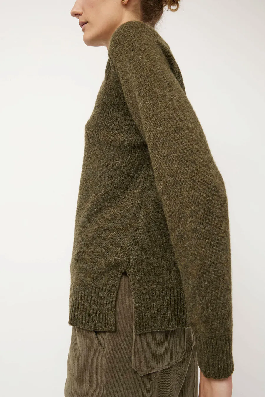 Mijeong Park Cashmere Blend Crewneck Knit in Olive sold by No. 6 product image thumbnail 4