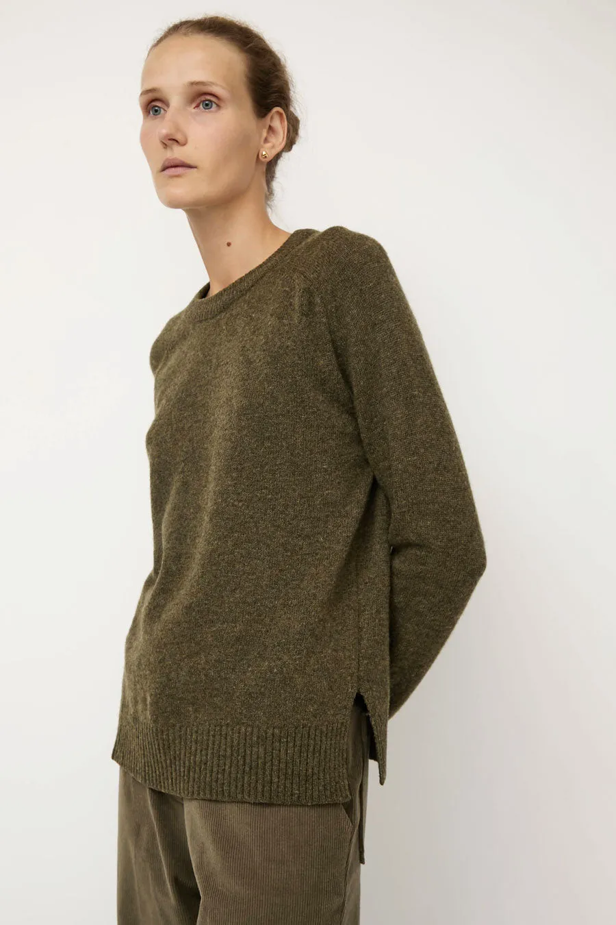 Mijeong Park Cashmere Blend Crewneck Knit in Olive sold by No. 6 product image thumbnail 5
