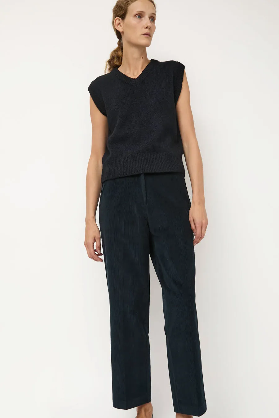Mijeong Park Wool Blend V-Neck Vest in Navy sold by No. 6 product image thumbnail 5
