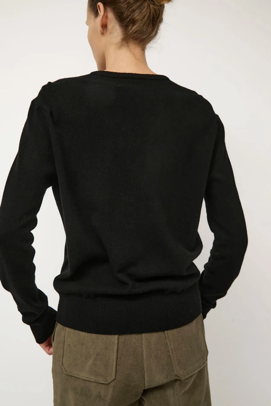 Mijeong Park Cashmere Blend V-Neck Knit in Black sold by No. 6 product image thumbnail 5