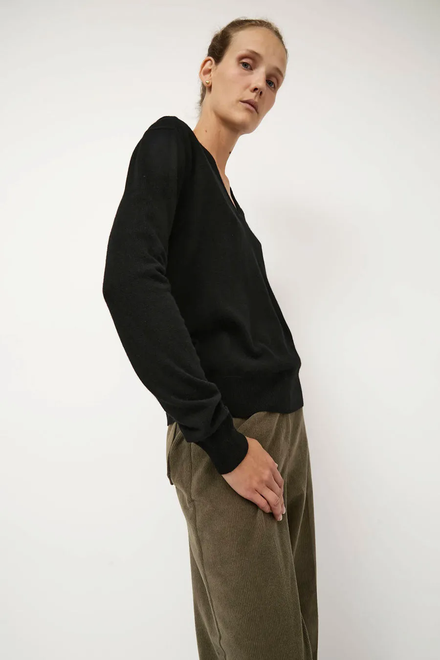 Mijeong Park Cashmere Blend V-Neck Knit in Black sold by No. 6 product image thumbnail 2