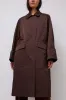 Mijeong Park Oversized Trench in Burgundy sold by No. 6