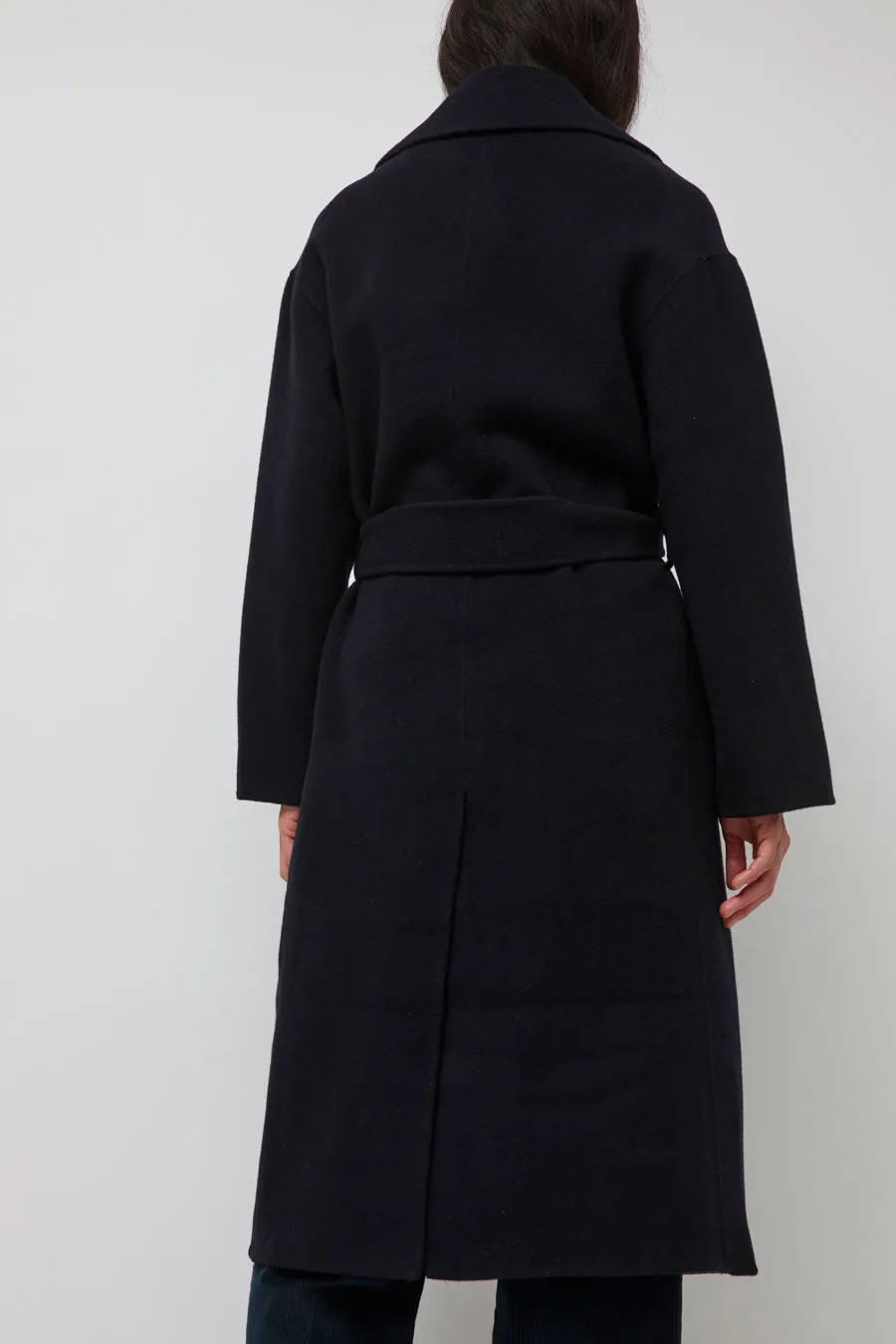 Mijeong Park Handmade Belted Wool Coat in Navy sold by No. 6 product image thumbnail 4