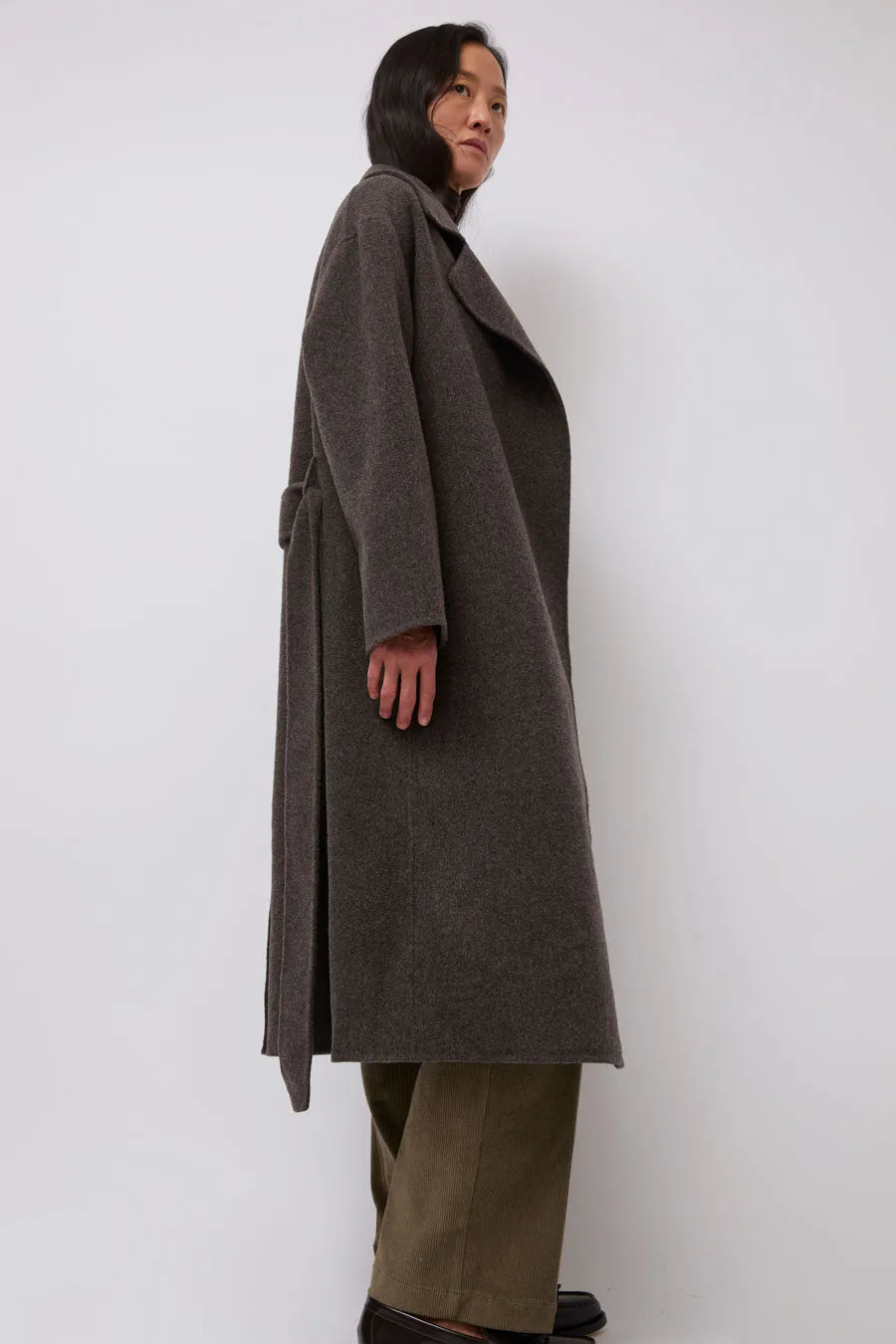 Mijeong Park Handmade Belted Wool Coat in Brown sold by No. 6 product image thumbnail 2