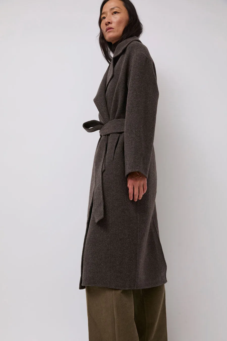 Mijeong Park Handmade Belted Wool Coat in Brown sold by No. 6 product image thumbnail 4