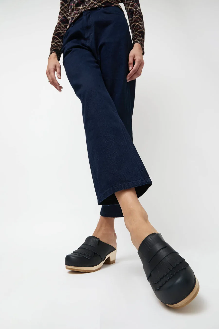 No.6 Kiltie Clog on Mid Heel in Indigo sold by No. 6 product image thumbnail 2